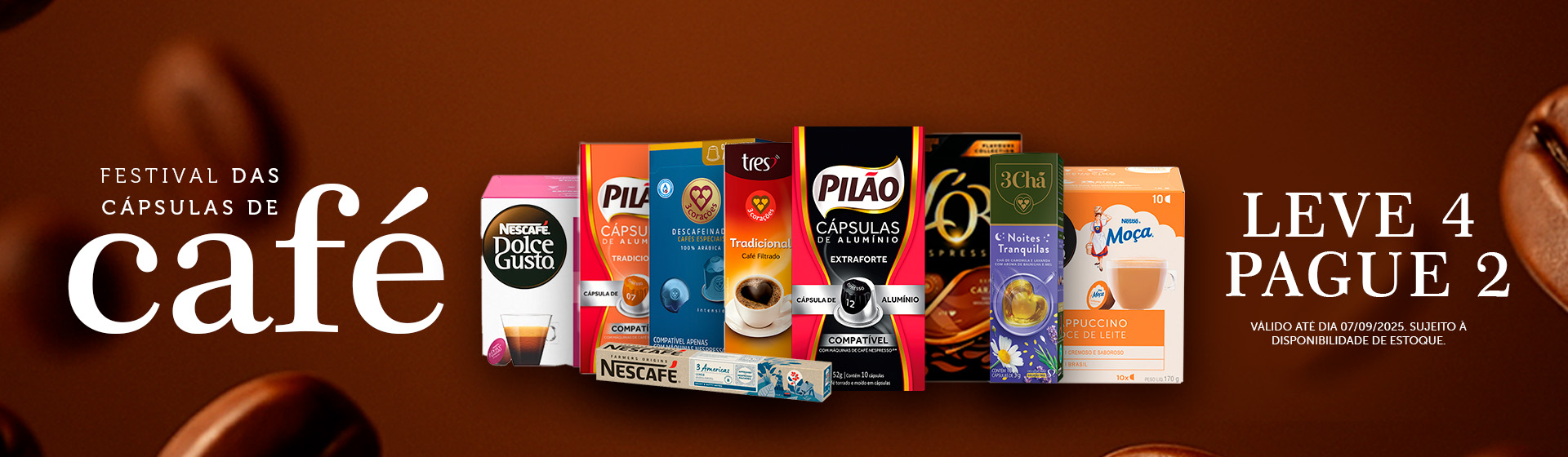 Festival das Cápsulas de Café Leve 4 Pague 2 até 07/09